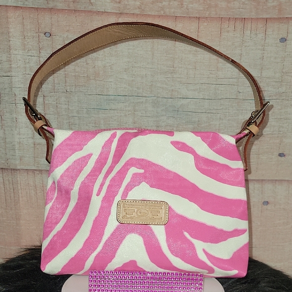 Dooney & Bourke Pink Zebra Handbag - Picture 1 of 12